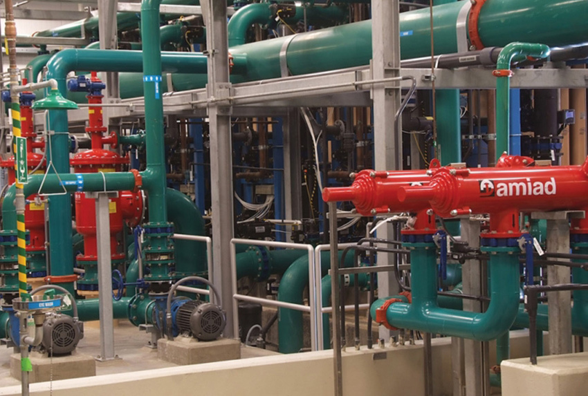 Pipe fittings for water treatment plants